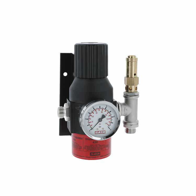SATA Riduttore di pressione 420 con manometro 0-10 bar per AB 1