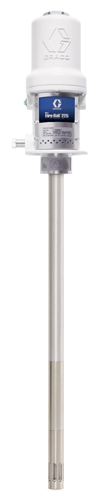 Mini pompa Fire-Ball® 225, 50:1, 55 kg (120 lb). Beczka