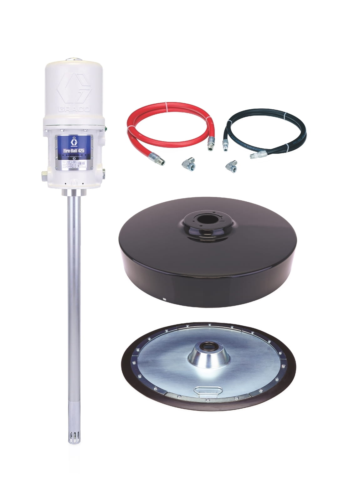 Fire-Ball® 425 Serie 50:1 181 kg (400 lb.) Pompa per grassi - Alimentazione fissa Apparecchio completo CE