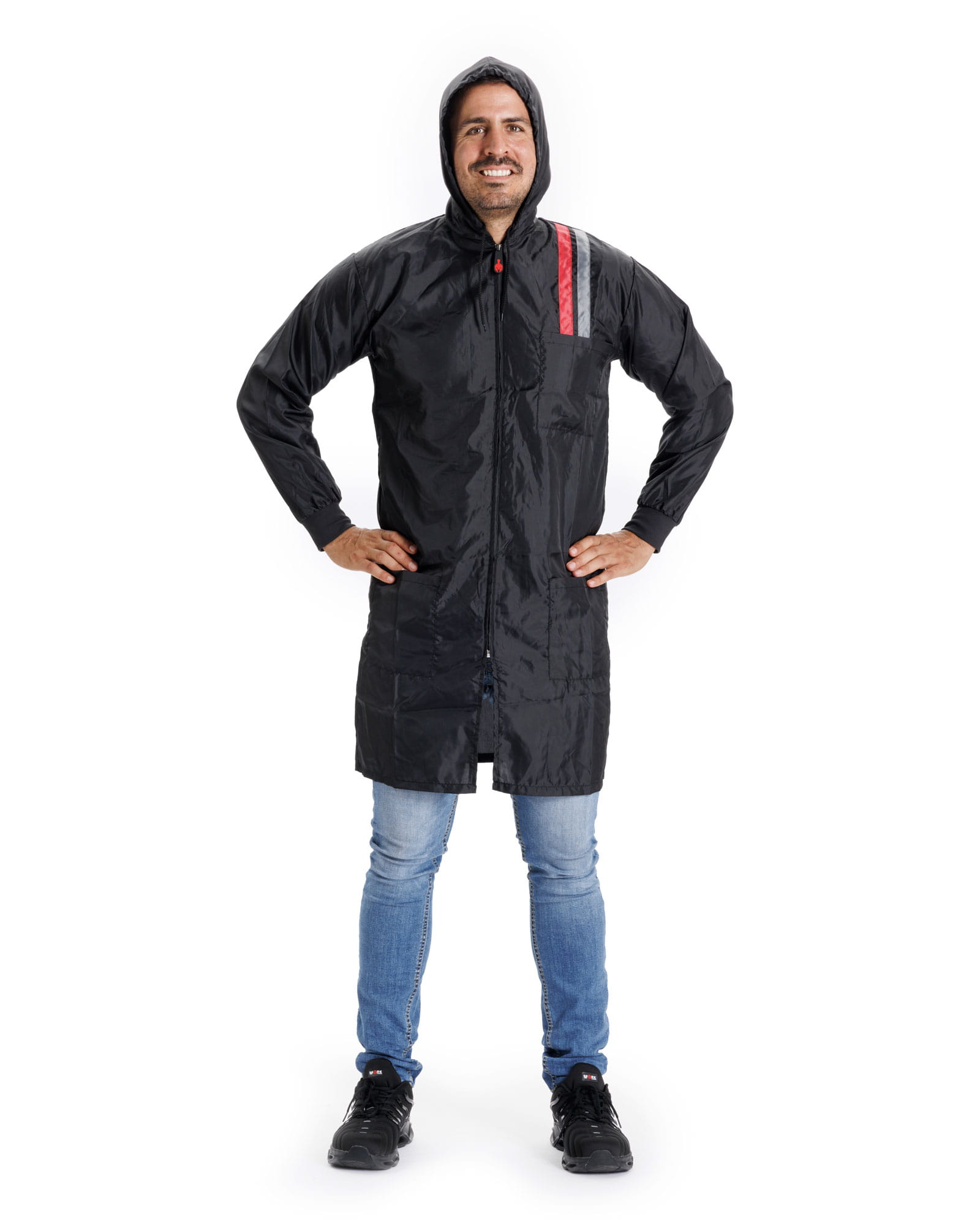 Pelatec Polytec Premium Coat, Black | Professional protective clothing for paint finishers | Size M