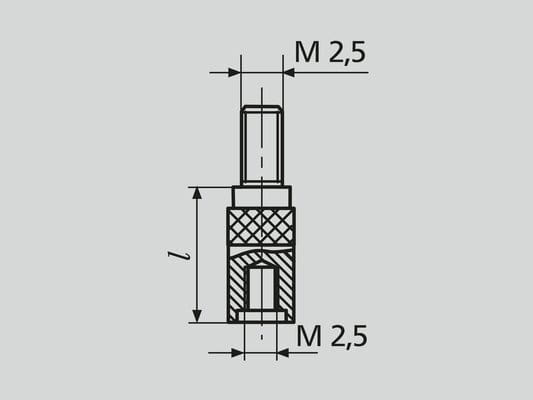 Mahr Verlängerung für Tastbolzen MarCator 912 – Länge 25 mm