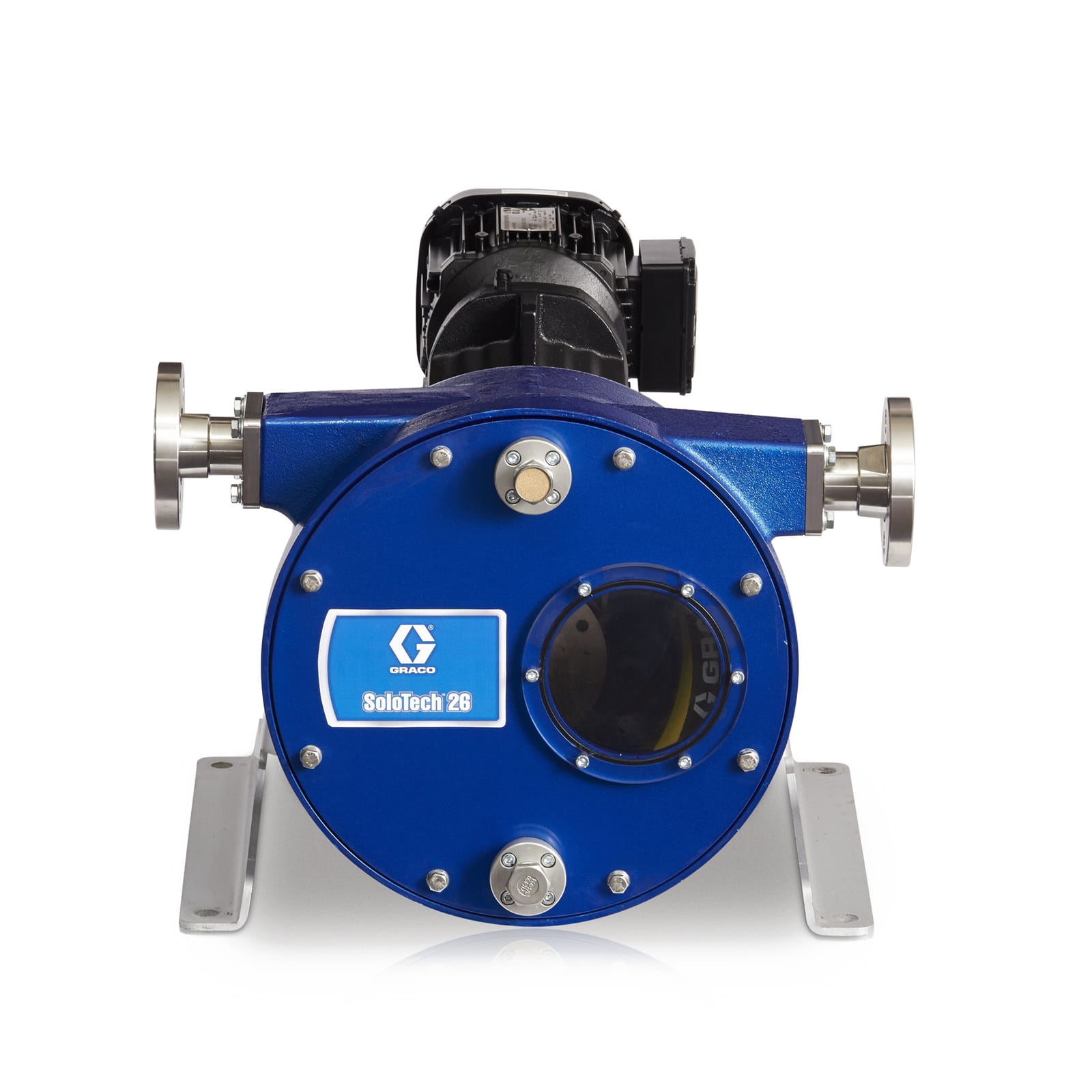 SoloTech™ 26 Hypalon-Schlauchpumpe niedrige Drehzahl mit CSM-Schlauch, Anschlussstück aus Edelstahl 316 und Wechselstrommotor