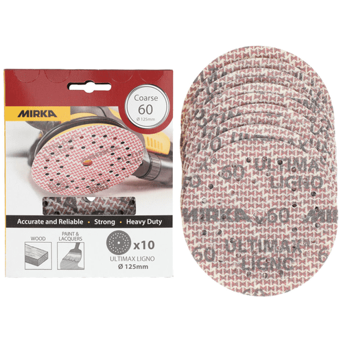 Mirka Ultimax® Ligno Ø 125 mm Grip Multifit Small Packs – 80 – UL6M201080