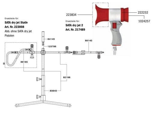 SATA dry jet 2 Ersatzteile