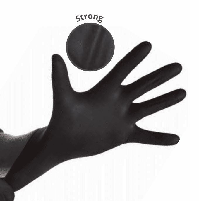 GANTS EN NITRILE NORTHSHIELD –  NITRIL BLACK STRONG L – Gants de protection contre les produits chimiques et pour la peinture