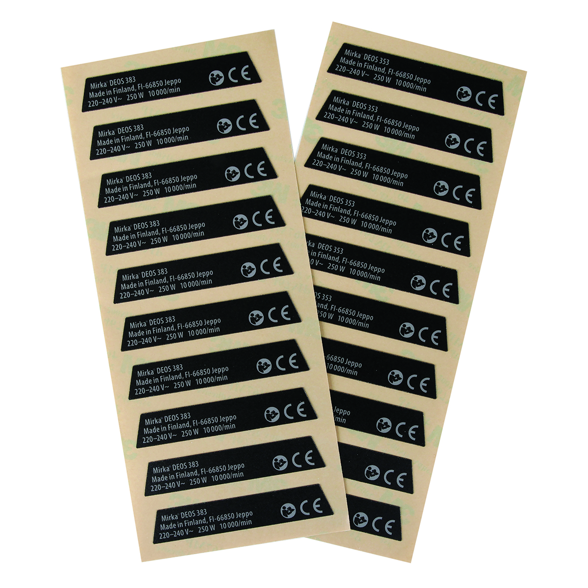 Mirka Type Label Kit für DEOS 353,383 220-240V