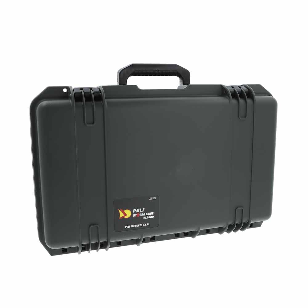 Valise, trolley, plastique, vert olive, dimensions 521 x 292 x 183 mm, SANS insert en mousse