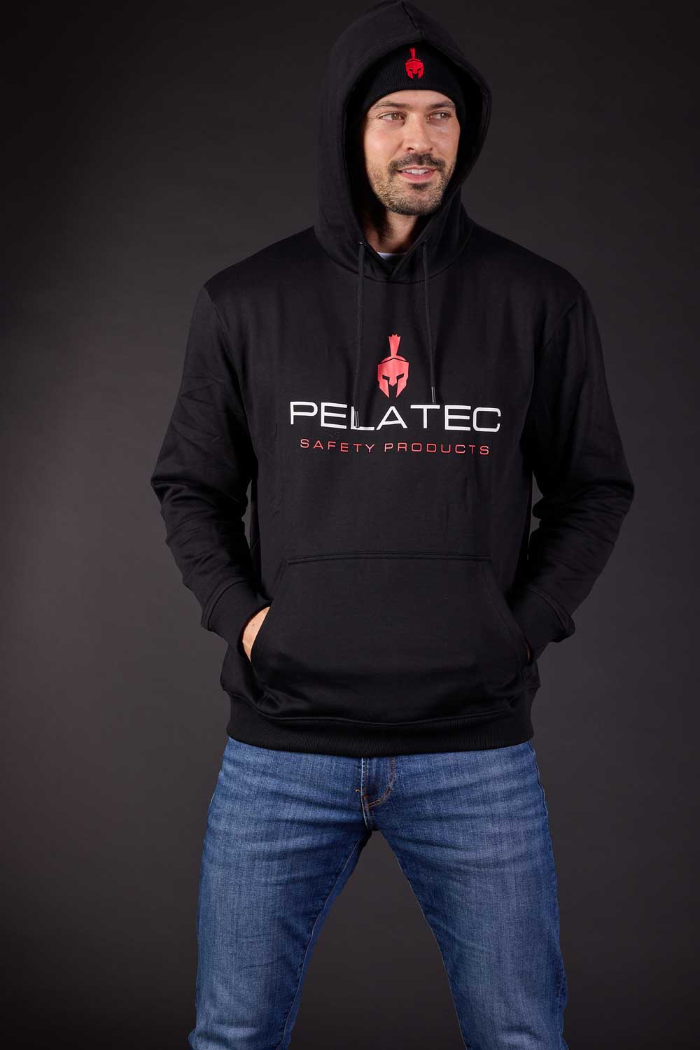 Pelatec Basic Hoodie / Black | Professional protective clothing for paint finishers | Size 2XL