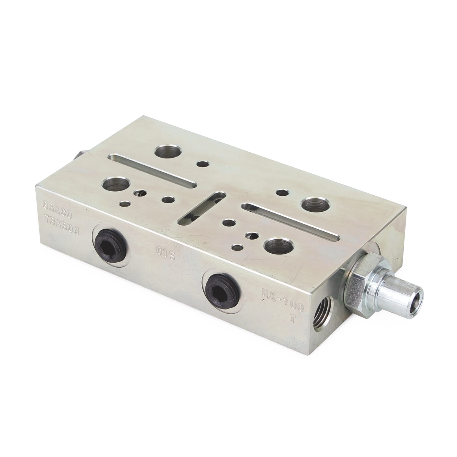 Trabon® MX inlet manifold with right-hand cycle indicator pin - MX-150T - 2.46 cm³ (0.150 in³)