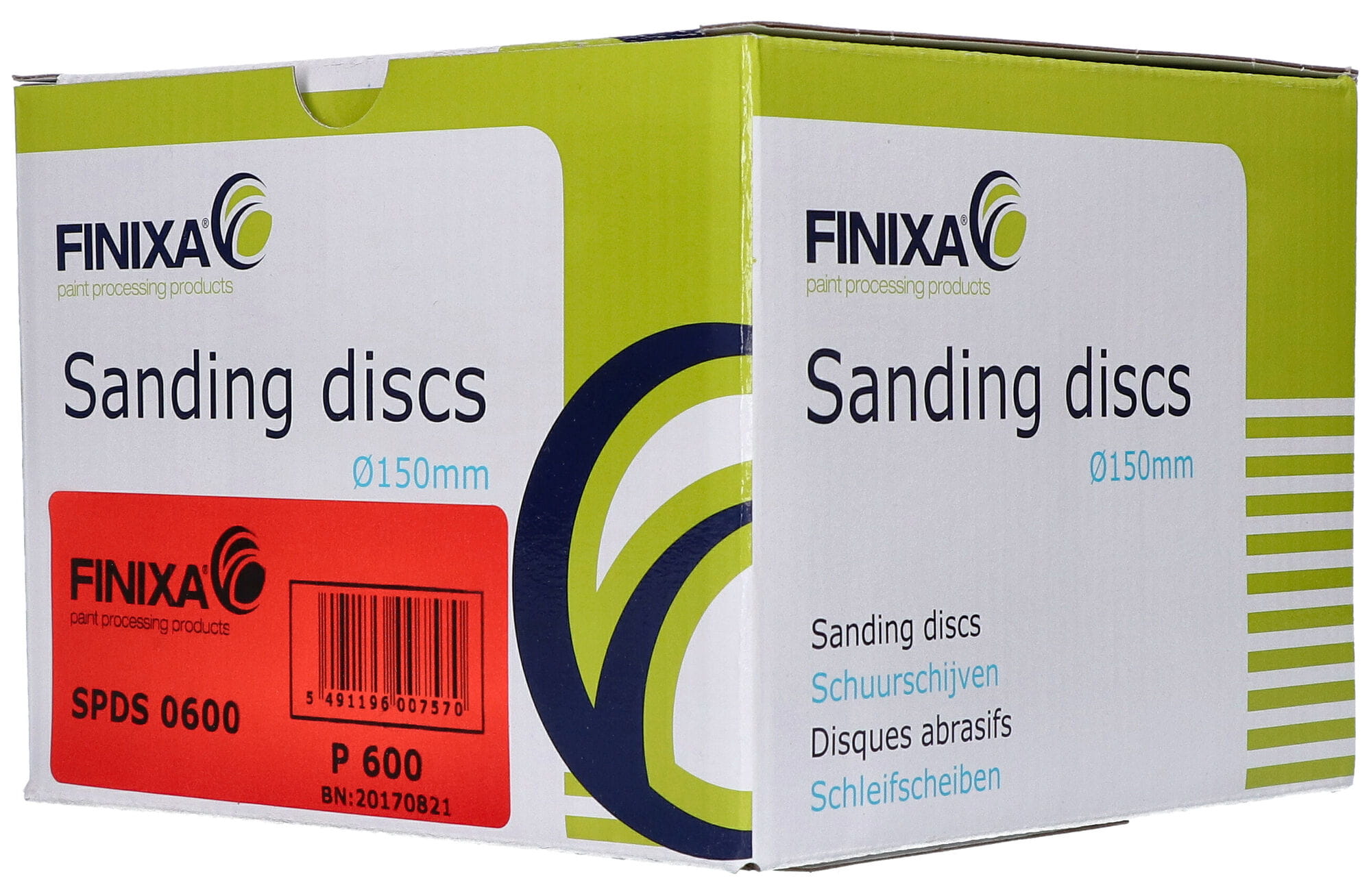 Finixa Discos abrasivos de velcro rojos Ø150 mm sin agujeros P120 100 ...