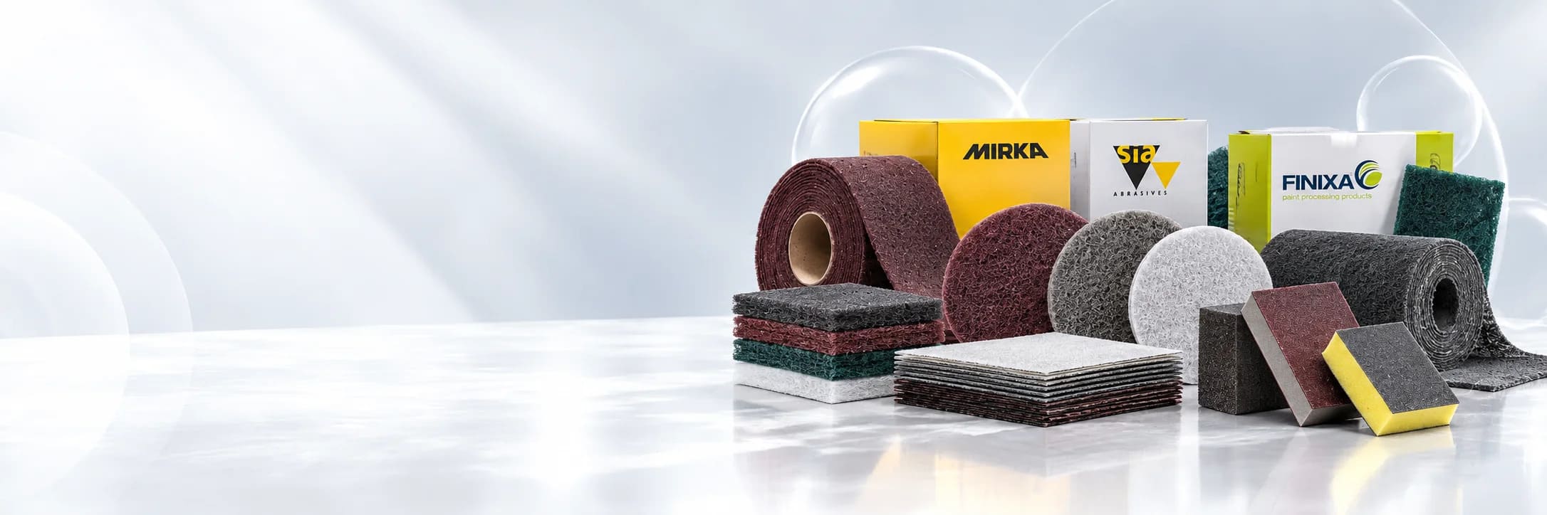 Non-woven abrasives, pads & sponges