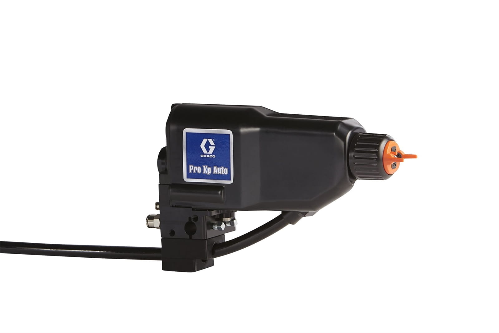 Elektrostatische Spritzpistole Pro Xp Auto mit Luftunterstützung, Standard-Modell mit rückseitigem Montageblock, 60 kv zur Verwendung mit Isoliersystemen.