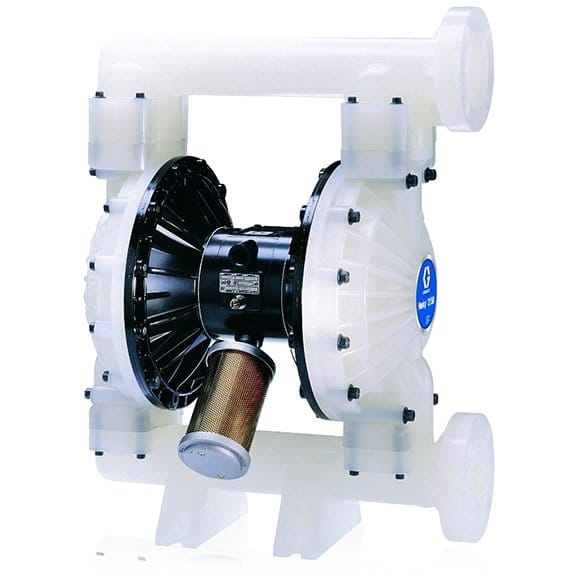 Bomba controlada a distancia Husky 2150 PP 51 mm (2") NPT, carcasa central de aluminio, asientos de PP, bolas de PTFE y membrana de PTFE.