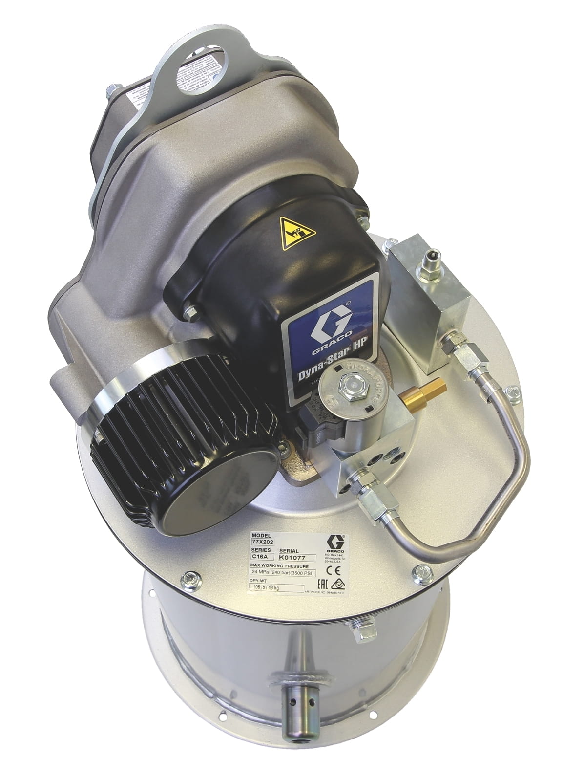 Dyna-Star® HP electric lubrication pump module - 27 kg (60 lb). CONTAINER