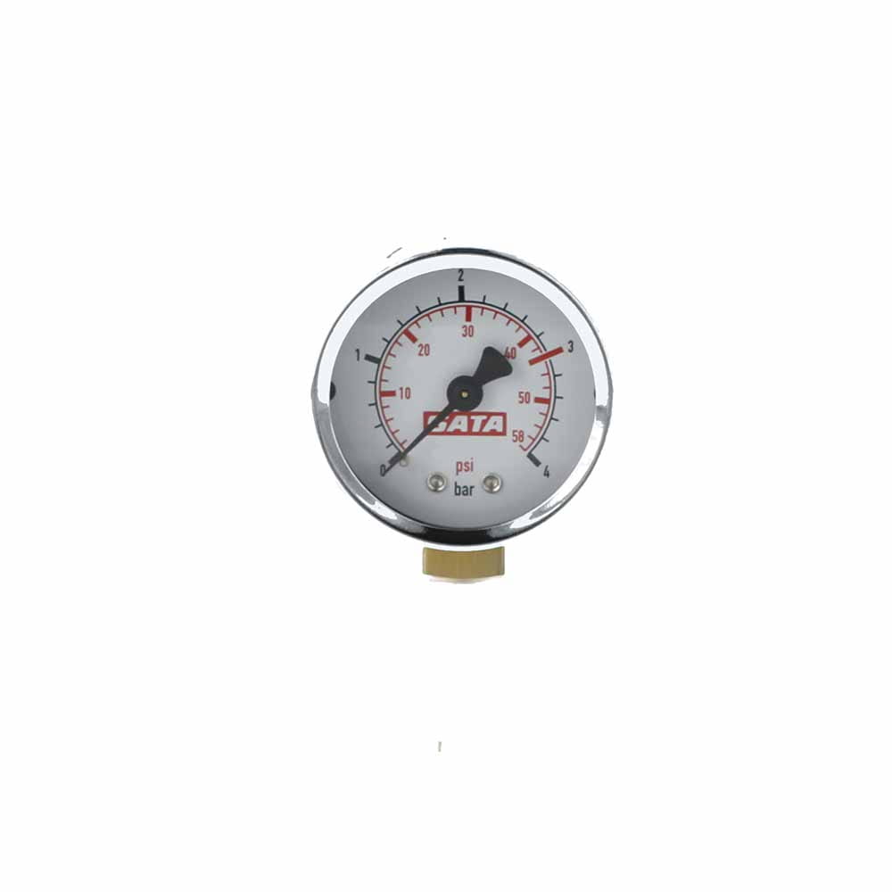Manometer 0-4 bar, 50 mm, rote Markierung bei 3 bar [für SATA paint set 10]