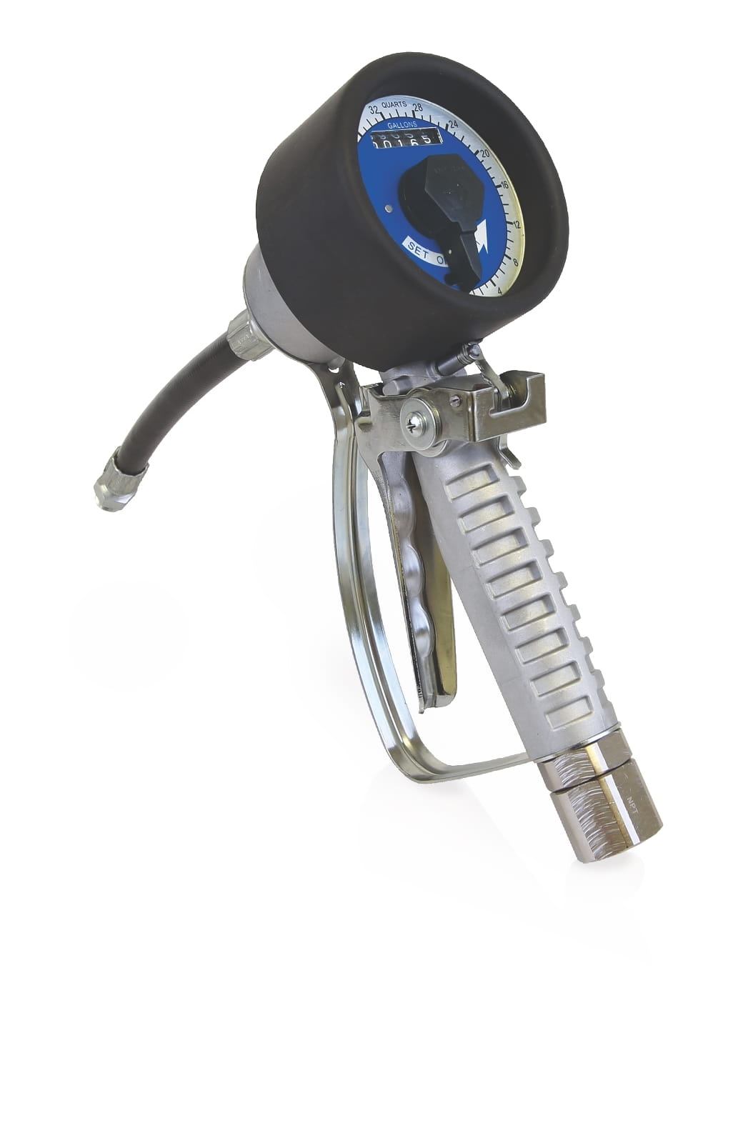 Dosificador manual de 60 litros con preselección, incluye boquilla/juego de prolongaciones, prolongación rígida, NPT.