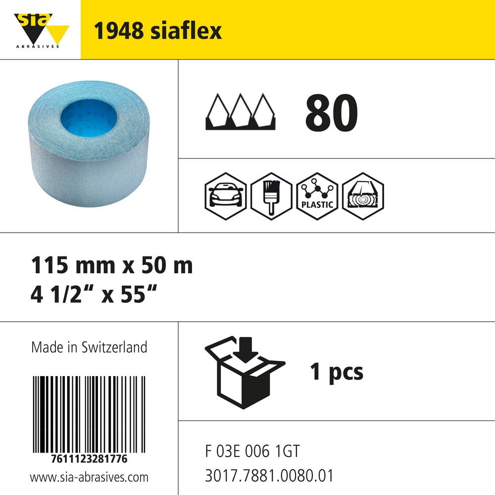 sia Abrasives 1948 siafle x – Papier-Schleifrolle – 80