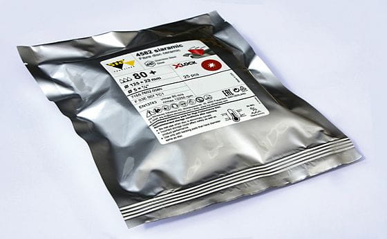 sia Abrasives 4582 siaramic – Fiberschleifscheibe – Ø 115 mm, Kreuzschlitzloch: 22 mm – Typ: X-LOCK – Körnung 36
