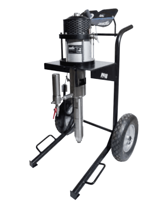 Pneumatische Airless Pumpe PP48 auf Fahrwagen