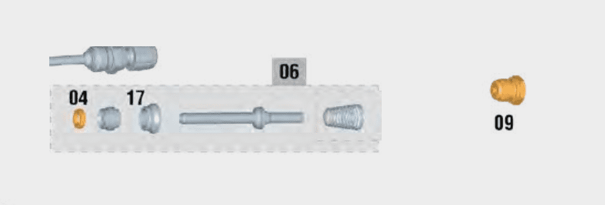 Guarnizione per valvola aria Elcometer, confezione da 6