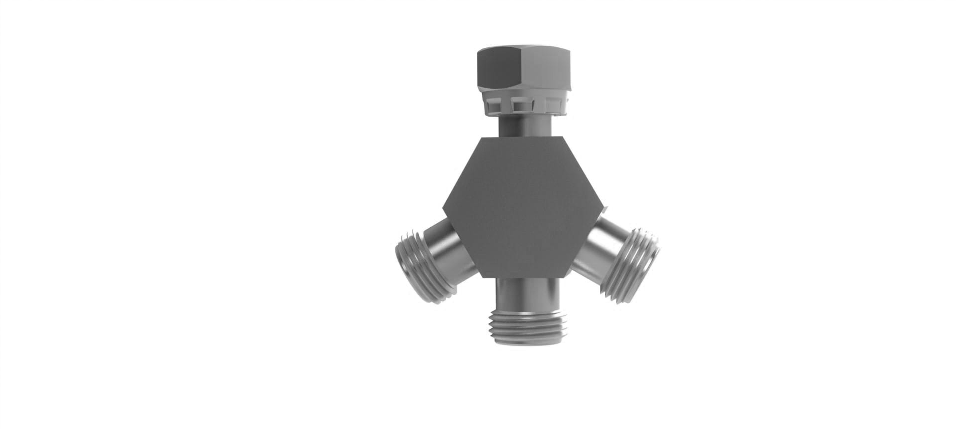 DEVILBISS Y FITTING 3/8"NPS(F) SWIVEL x 3 x3/8"NPS(M)