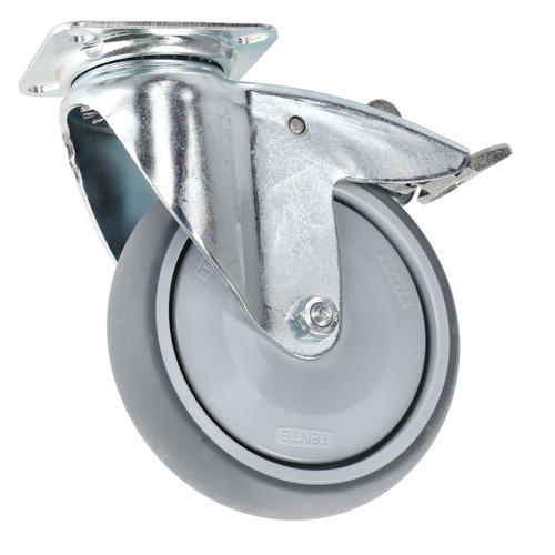 Roulette pivotante Mirka de 125 mm avec frein de blocage pour le chariot Mirka® Solution Trolley II