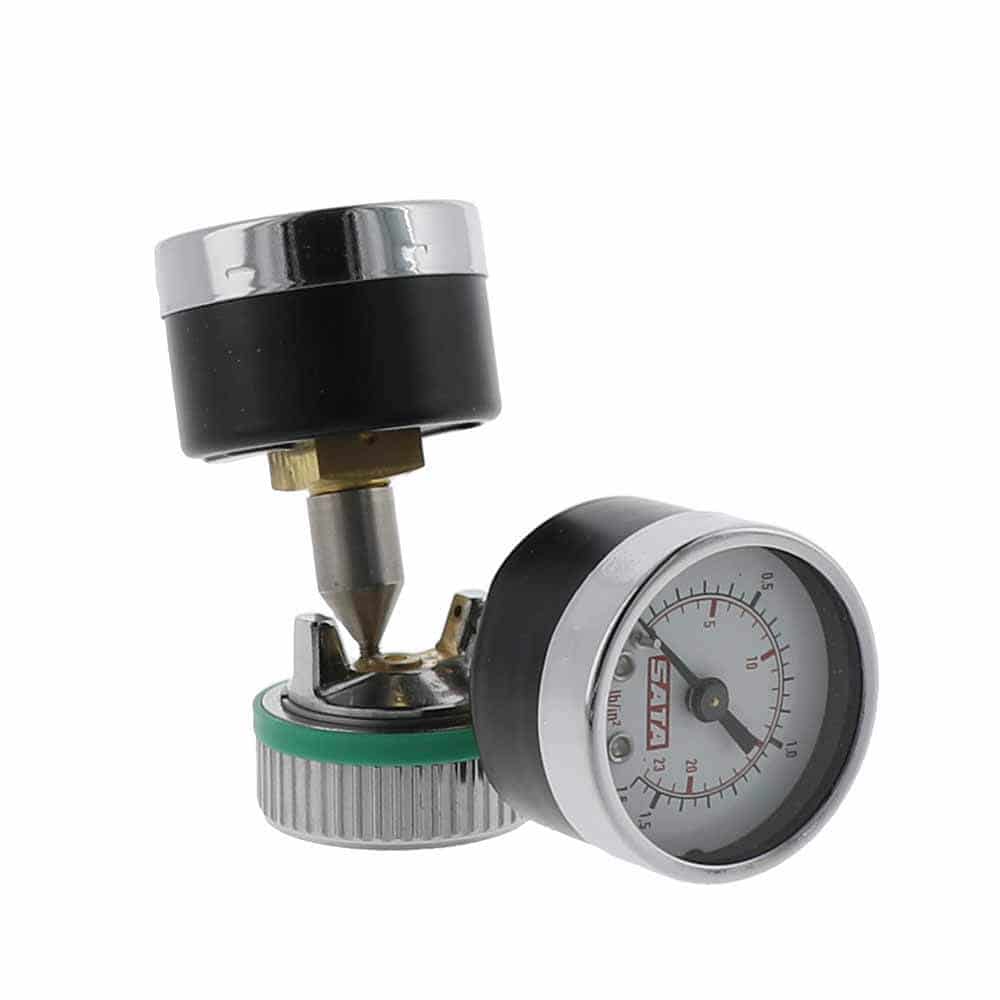 Prüfluftdüse 0,8 - 1,1 mit 2 Manometern, kpl. [für SATAminijet 4400 B HVLP]