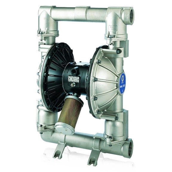 Husky 2150 SS 51 mm (2") BSP-Standardpumpe, AL-Mittelgehäuse, PP-Sitze, PTFE-Kugeln und PTFE-Membrane