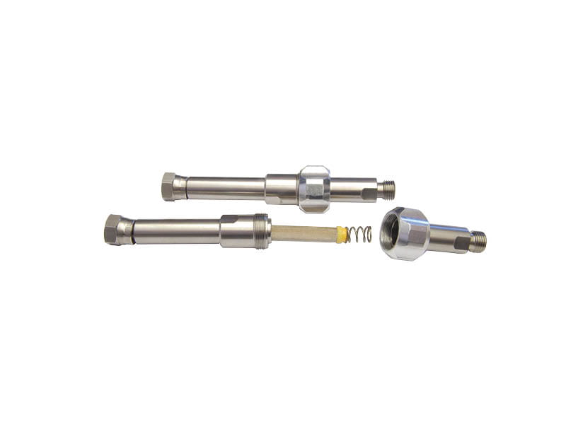 Beschichtpunkt Filtergehäuse gerade aus Edelstahl IG 1/4" BSP x AG 1/4" BSP