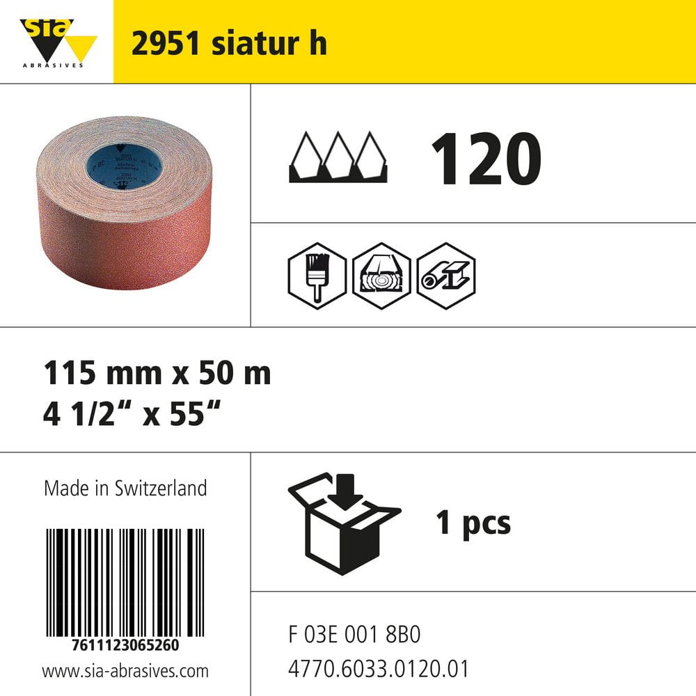sia Abrasives 2951 siatur h – Gewebe-Schleifrolle – 120
