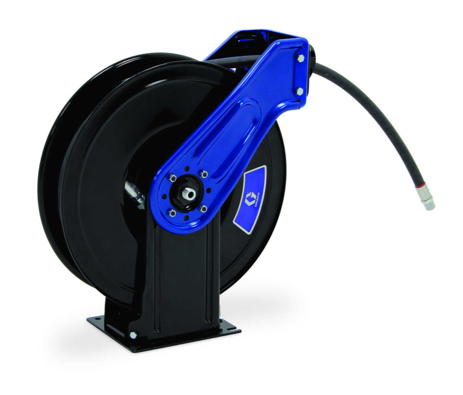 XDX™ 10, powietrze/woda/płyn niezamarzający/płyn do spryskiwaczy, wlot 13 mm (1/2"), wąż 13 mm x 11 m (1/2" x 35 ft), NPT, mocowanie do powierzchni ładunkowej ciężarówki lub stołu warsztatowego, kolor metaliczny niebieski