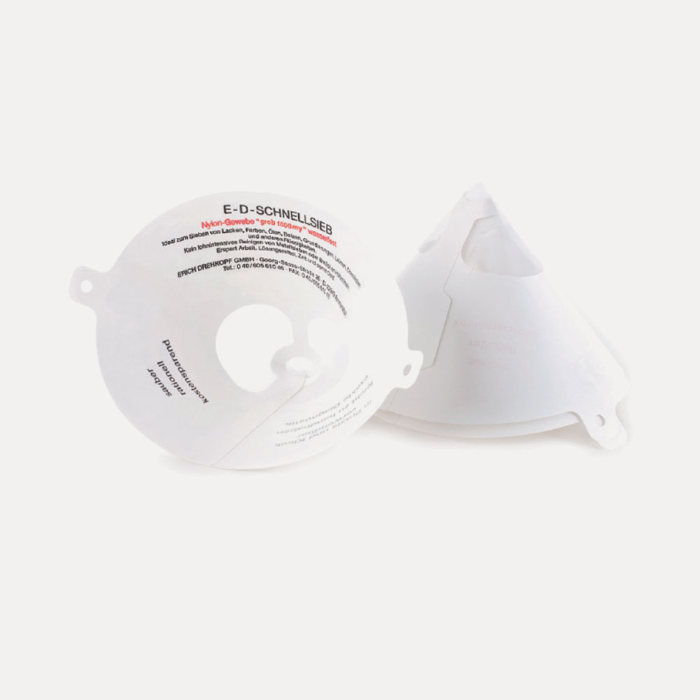 TÊTE ROTATIVE E-D-SCHNELLSIEB® grossière 1000 my – Tamis de précision en nylon pour vernis et peintures