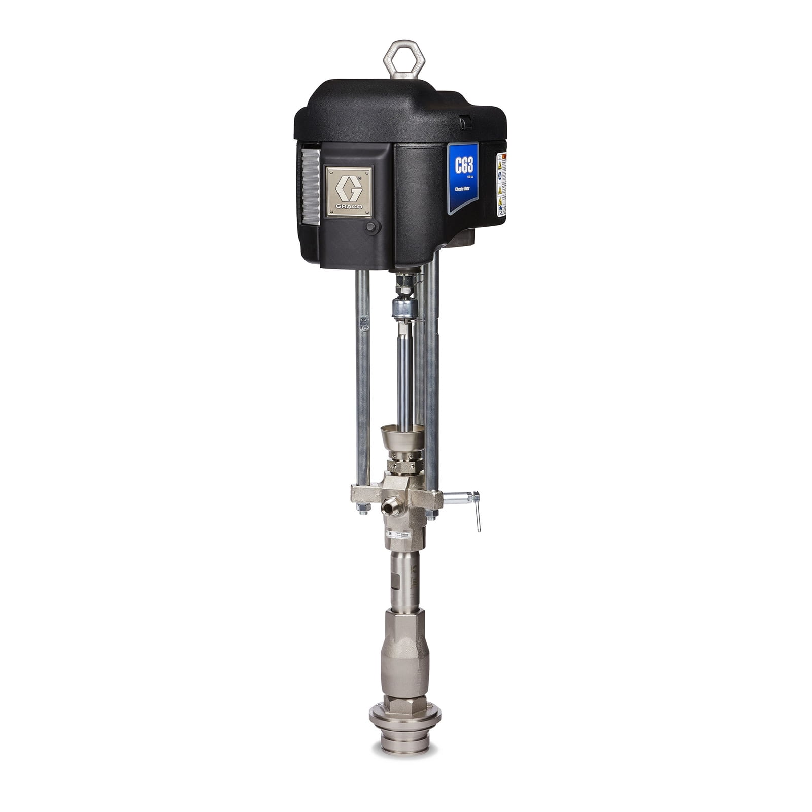 38:1 - 60 cm³ Dura-Flo pump with NXT 1200 air motor, Severe Duty, stainless steel construction