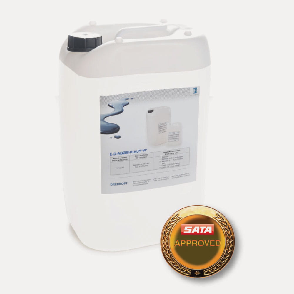DREHKOPF E-D-ABZIEHHAUT T Na bazie wody, przezroczysty 5 litrów – Zdejmowana powłoka ochronna do ścian kabin lakierniczych (ochrona ścian)