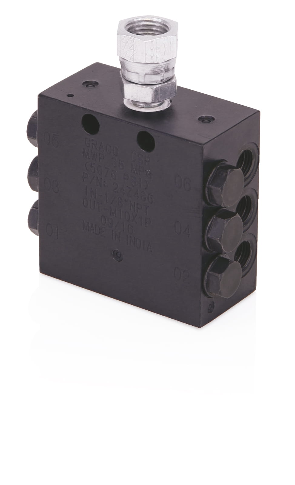 CSP-Einleitungsverteiler, 1/8" BSPP, 8 Auslässe, Anzeige inbegriffen