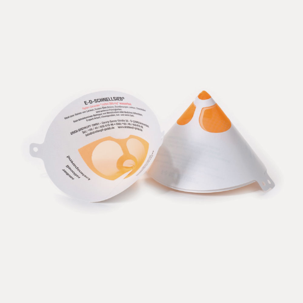 TÊTE ROTATIVE E-D-SCHNELLSIEB® fine 190 my – Tamis de précision en nylon pour vernis et peintures