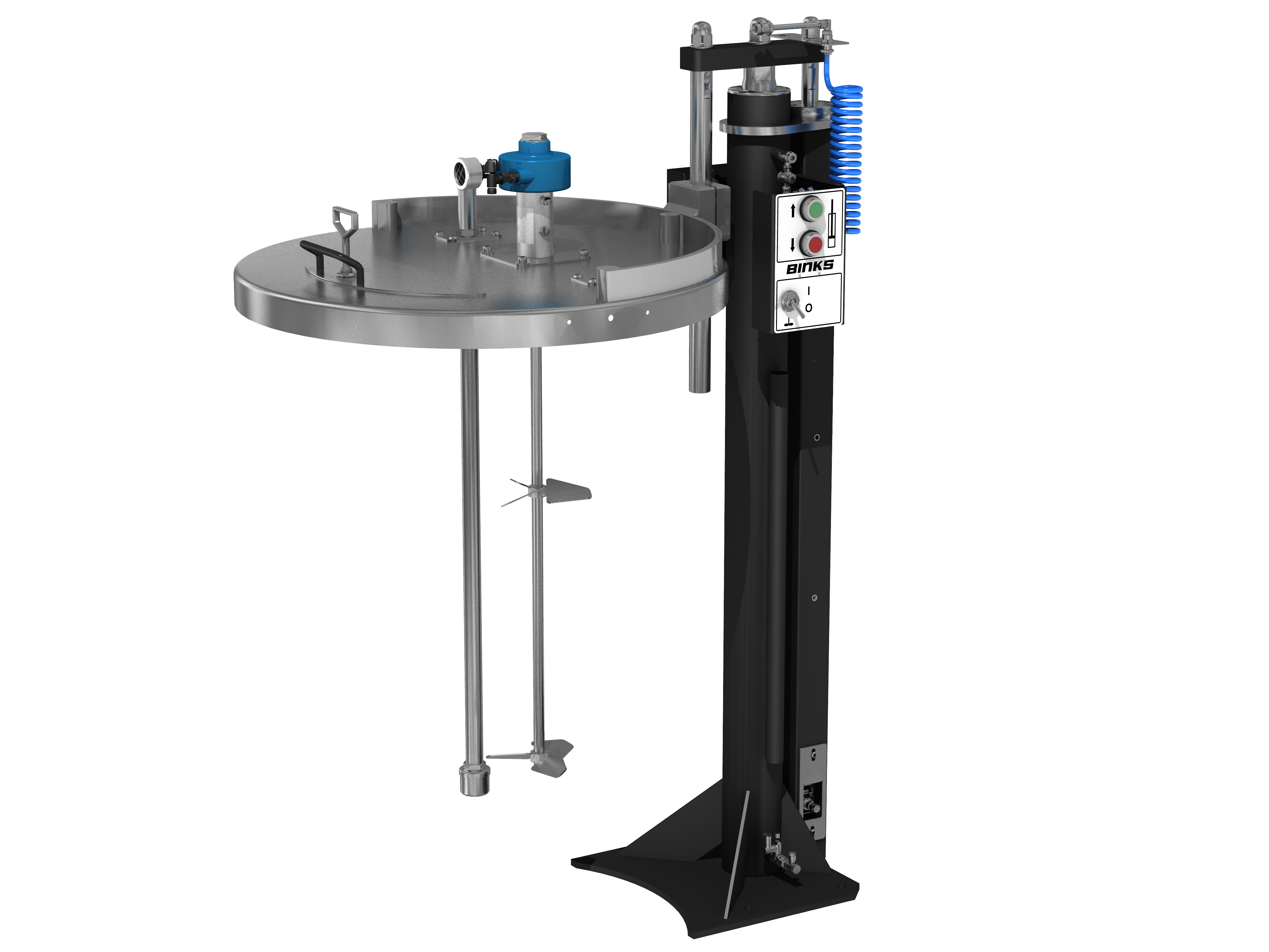 BINKS 205L ELEVATOR, RH CONTROLS, PNEU D-AGIT, 3/4" SUCT