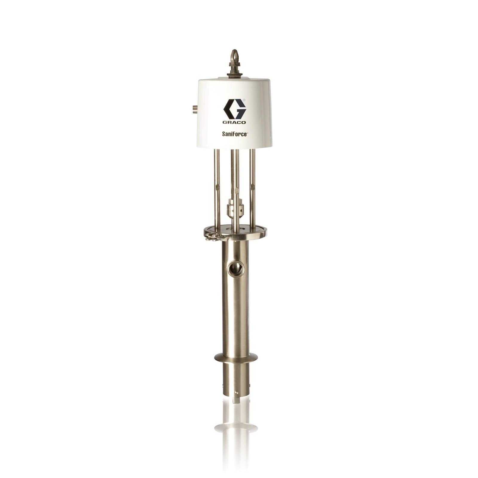 SaniForce Zwei-Kugel-Stummelkolbenpumpe mit 4" Tri-Clamp-Einlass mit Verhältnis 5:1