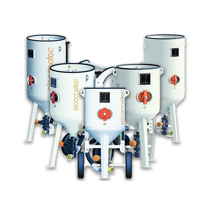 Elcometer Performance – 24" 285 litre (610 mm, 10.06 cu ft) Portable Blast Machine with 12 bar (174 psi), Kit 1 with Standard Valve
