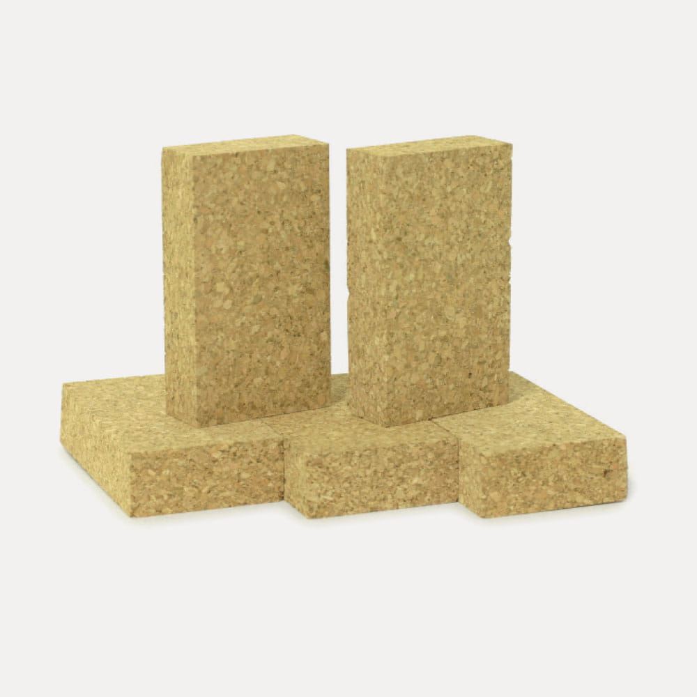 TÊTE PIVOTANTE E-D-BLOC DE PONÇAGE Liège, carré 10,5 × 6 × 2,5 cm – Bloc de ponçage en liège carré (blocs/disques/limes de ponçage)