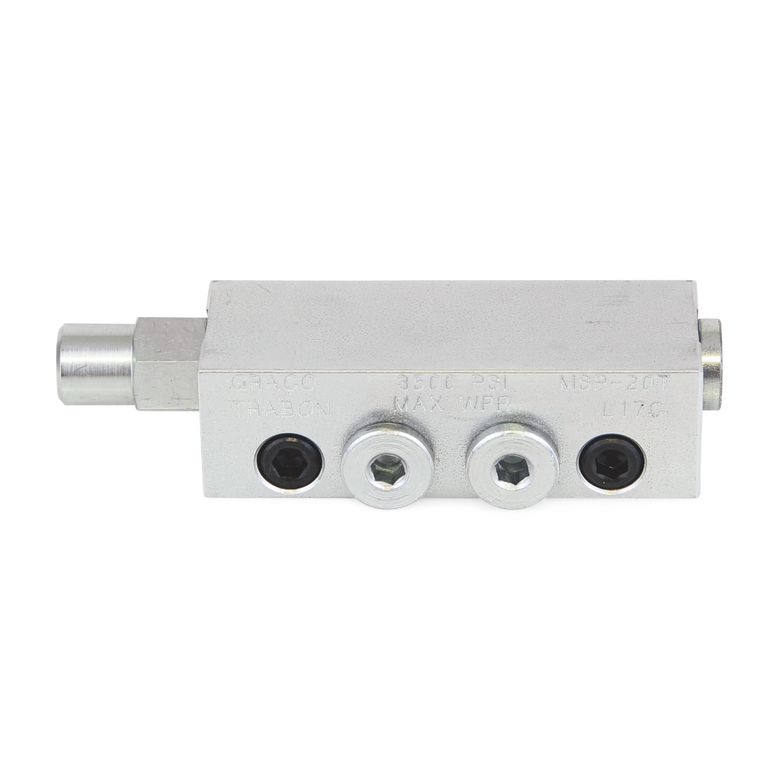 Modulares Trabon® MSP-Verteilerventil mit linksseitigem Zyklusanzeigestift - MSP-20T - 0,33 cm³ (0,020 in³)