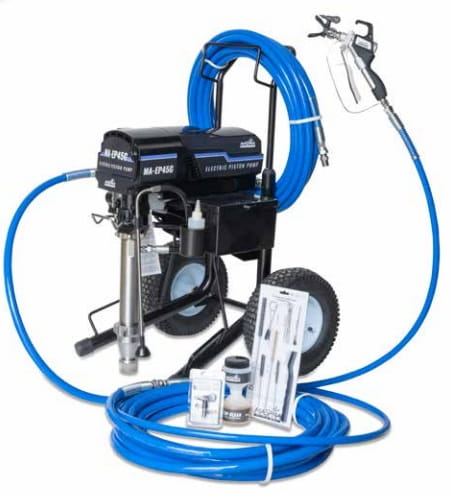 Maspra SprayPack Airless EP45 - 2x Schlauch: 1/2" - 15 m - 1/2" NPS & Pistole: 250 bar - 5 mm Kugel - Elektrische Kolbenpumpen