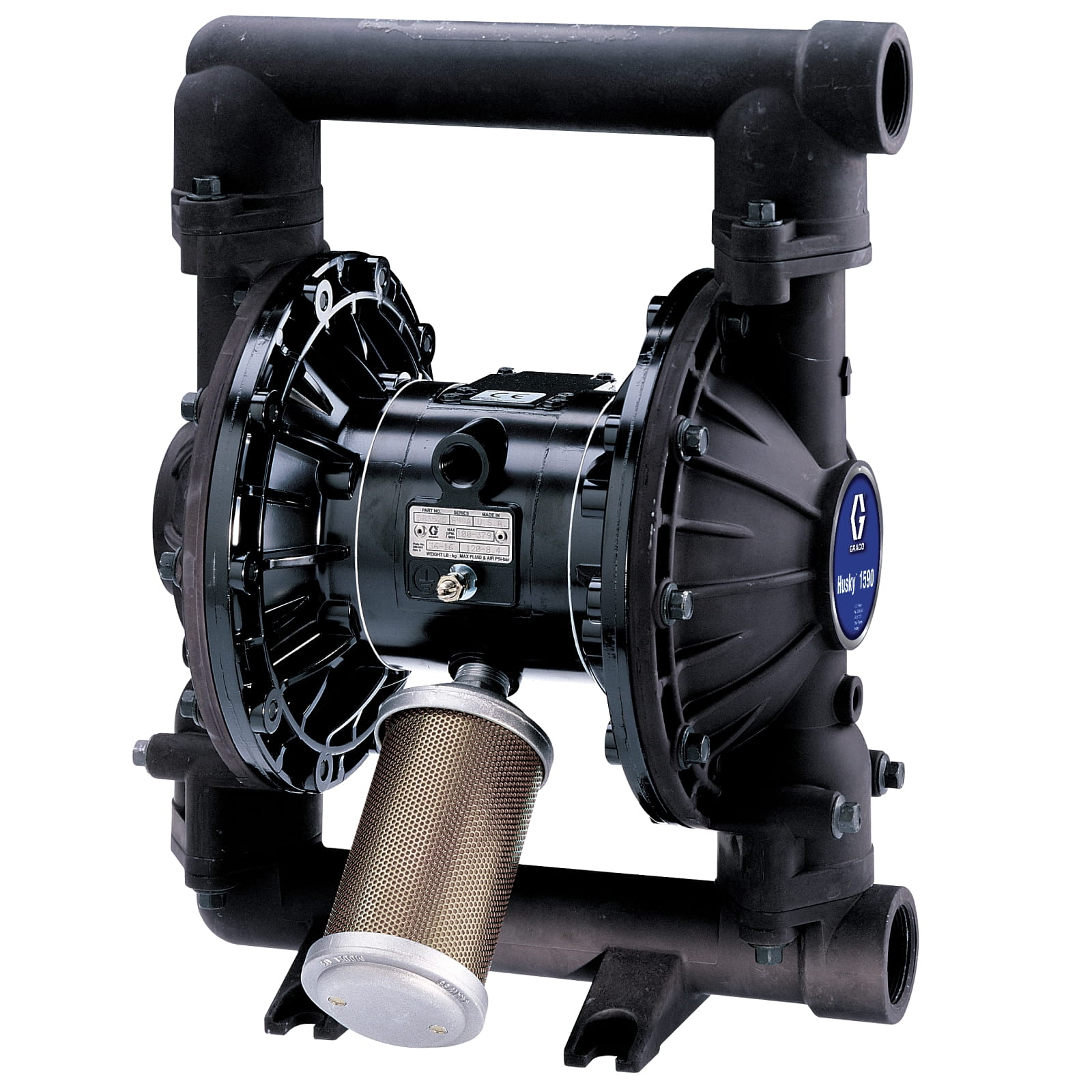 Husky 1590 AL (1-1/2" BSP) Bomba estándar, carcasa central AL, asientos TPE, bolas AC y membranas TPE.