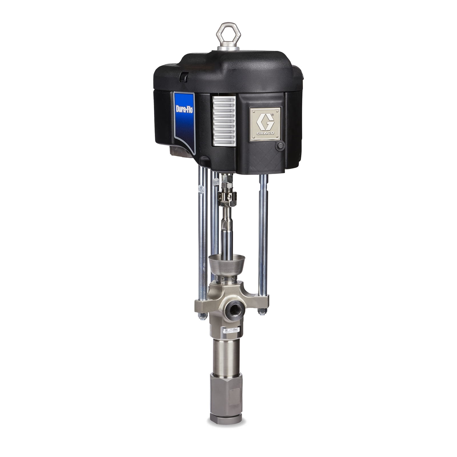 45:1 - 430 cm³ Dura-Flo-Pumpe mit XL 10000 Luftmotor, MaxLife Edelstahlkonstruktion rechts