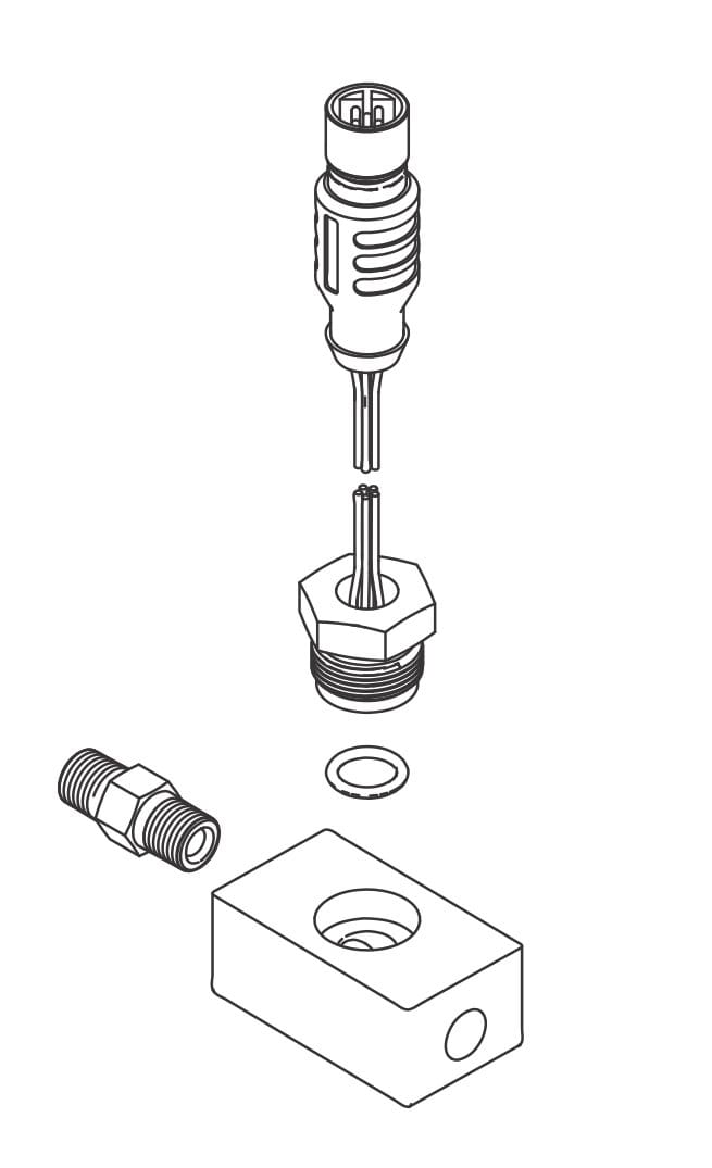 Drucksensorsatz, 7 bar (100 psi, 0,7 MPa) Zur Messung des Drucks in Flüssigkeiten oder an der Luft.