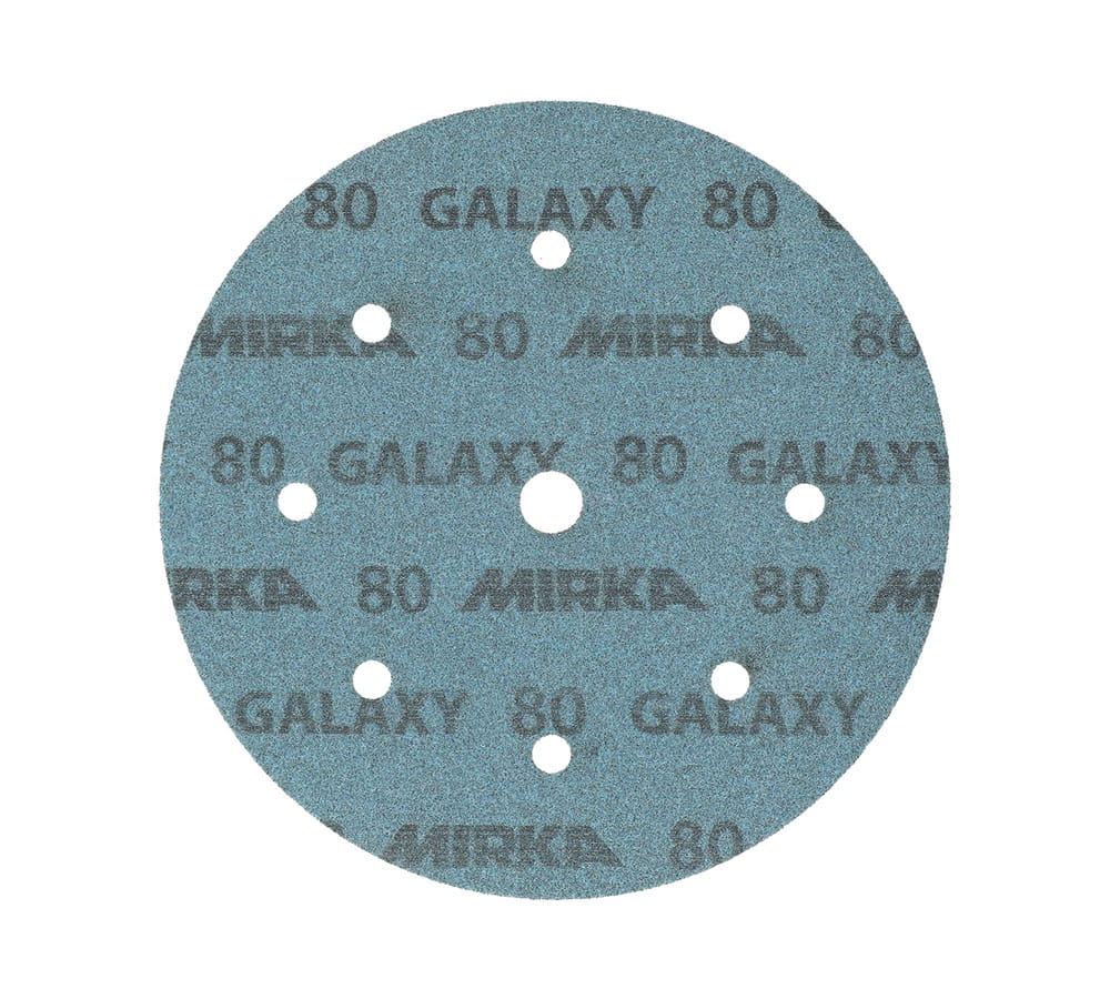 Papier Abrasif Mirka Galaxy Autoagrippant Grain 60 - Lot De 50 Disques 125mm, Pour époxy, Bois - Technologie Anti-encrassement Et Multifit - 2