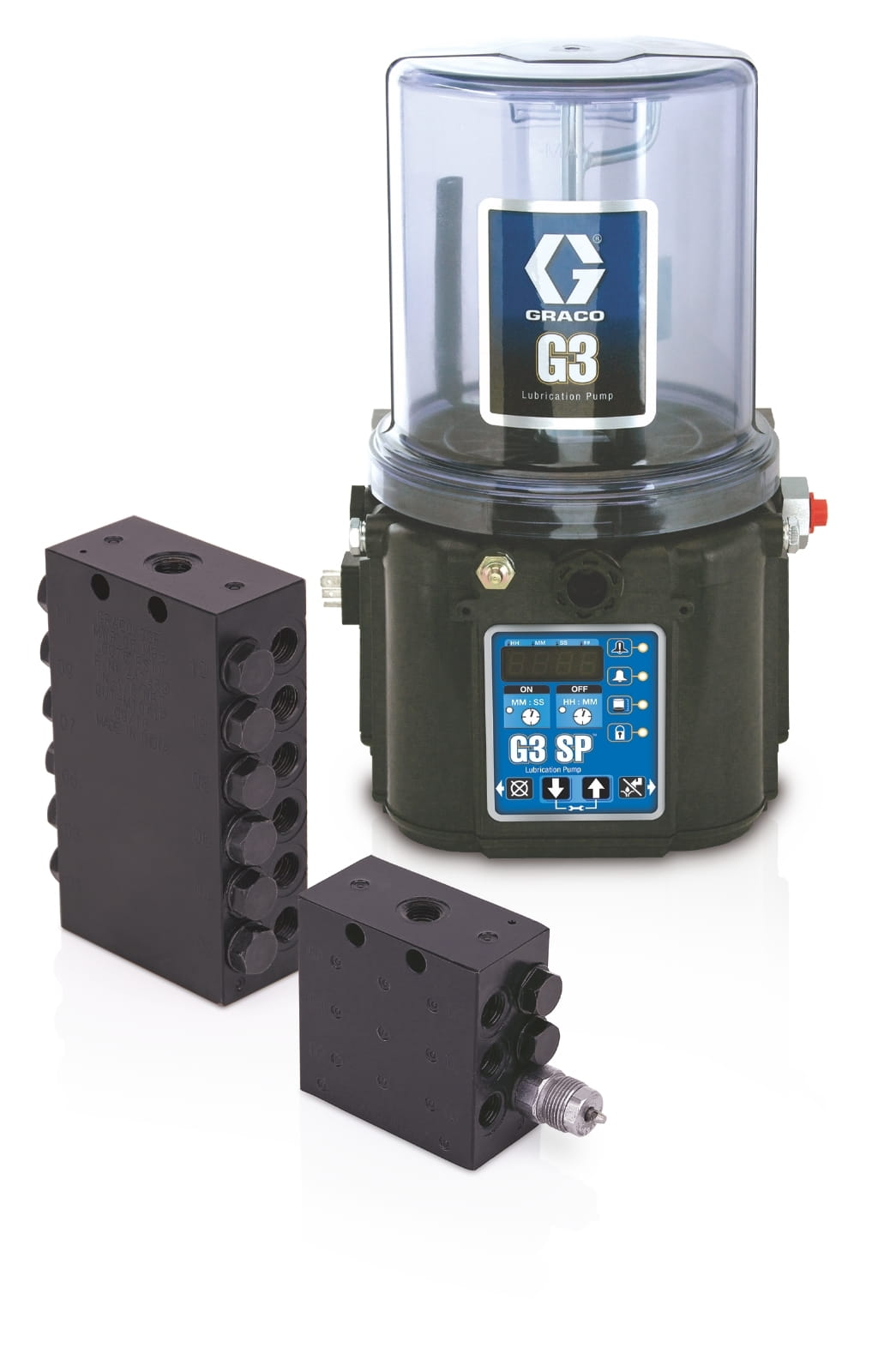 CSP-Einleitungsverteiler, 1/8" BSPP, 6 Auslässe, Anzeige inbegriffen