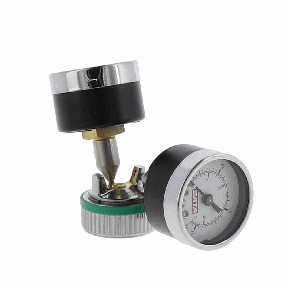 Prüfluftdüse 0,8 mit 2 Manometern, kpl. [für SATAminijet 4400 B HVLP SR]