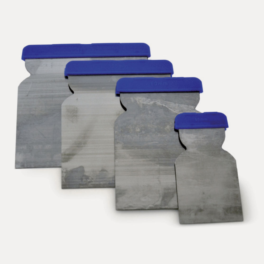 TÊTE PIVOTANTE JEU DE SPATULES MÉTALLIQUES E-D (spatules japonaises) 4 tailles – Jeu de spatules métalliques (lames de spatules)