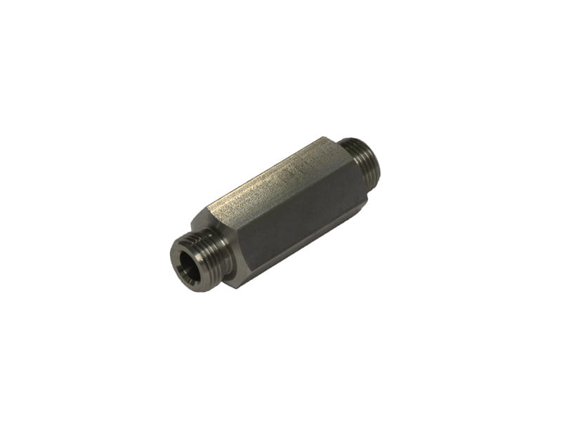 beschichtpunkt - Ersatzteil Rücksperrventil aus Edelstahl NPT x AG 3/8" 65mm 22mm